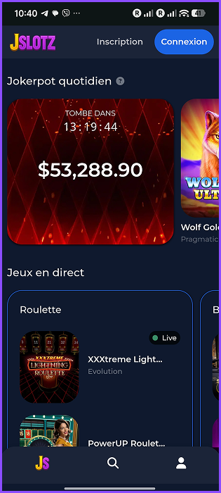 Jokerpot quotidien avec jackpot progressif sur Jslotz Casino